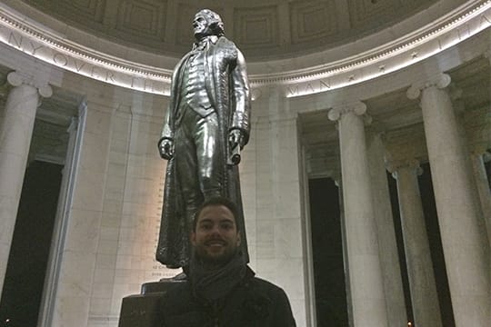 Emergenetics team member at Jefferson Memorial